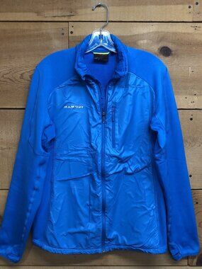 Mammut Eigerjoch Activewear Hybrid Jacket Mens Size Large Outdoors Full Zip Blue